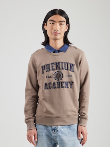 Jack & Jones PremiumSweater majica 'JPRBLUJADON' - smeđa boja: prednji dio