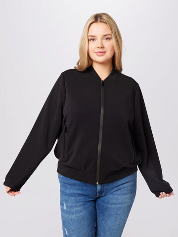 SAMOON Between-Season Jacket in Black: front