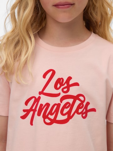 Vero Moda Girl Футболка 'VMVICTORIA METTE' в Ярко-розовый