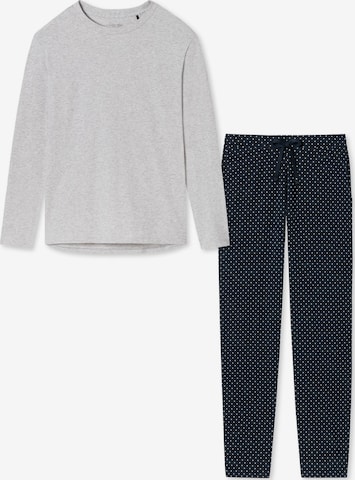 SCHIESSER Pyjama 'Cotton' in Blauw: voorkant