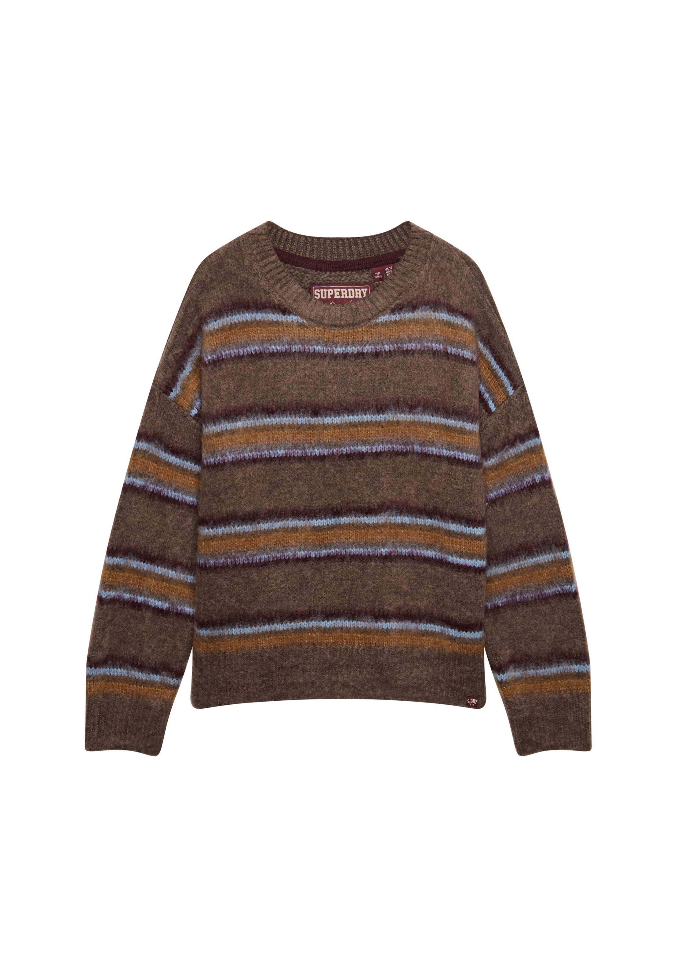 Superdry & Co Trui in M in de kleur Lichtblauw / Bruin / Pueblo / Donkerbruin, Productweergave