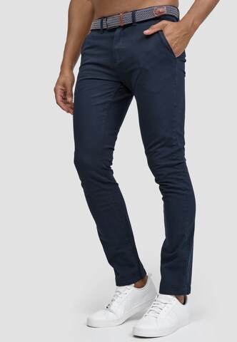 INDICODE JEANS Regular Chino 'Massy' in Blauw