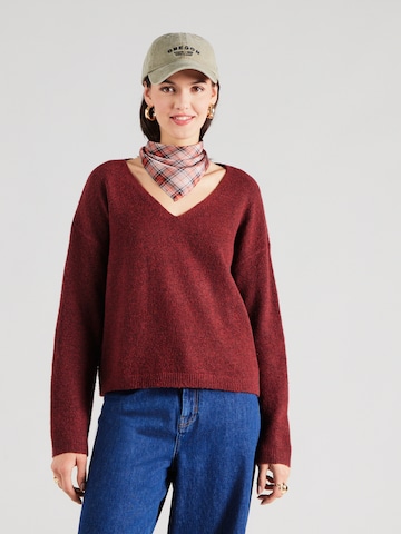VERO MODA Sweter 'VMBESTI' w kolorze czerwony: przód