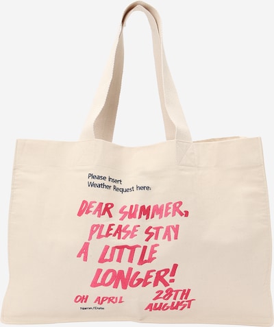 OH APRIL Shopper torba 'Dear Summer' u jarko crvena / crna / prljavo bijela, Pregled proizvoda