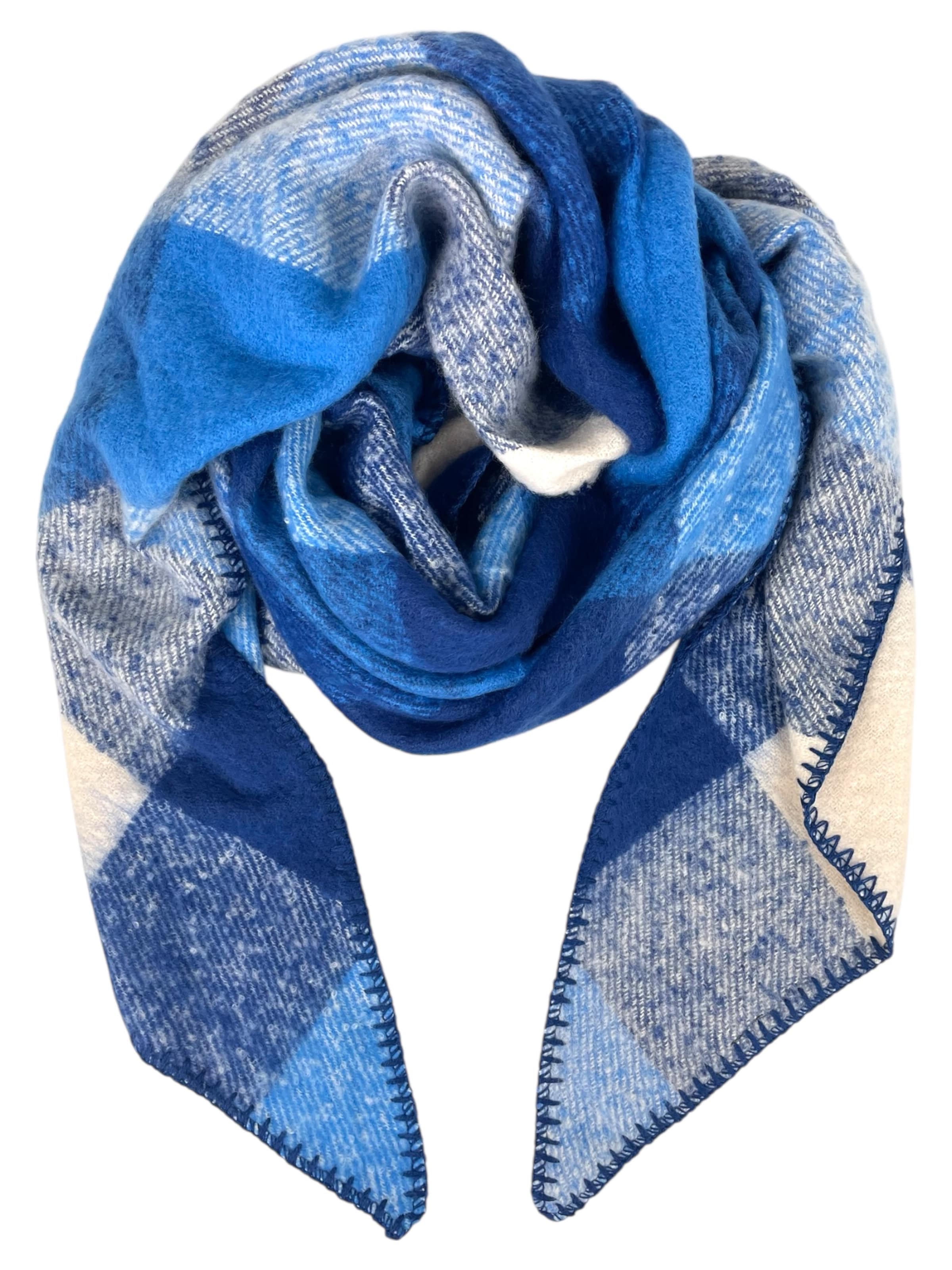 Kumixi Sjaal 'Karo' in Blauw: voorkant