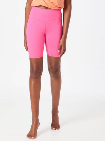 Skinny Pantalon de sport Hey Honey en rose : devant