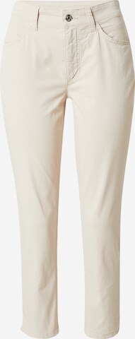 Coupe slim Pantalon 'MELANIE' MAC en beige : devant