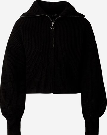 Trendyol Knit Cardigan in Black: front