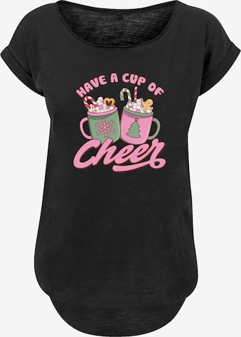 T-shirt 'Have a Cup of Cheer Christmas Holiday' F4NT4STIC en noir : devant
