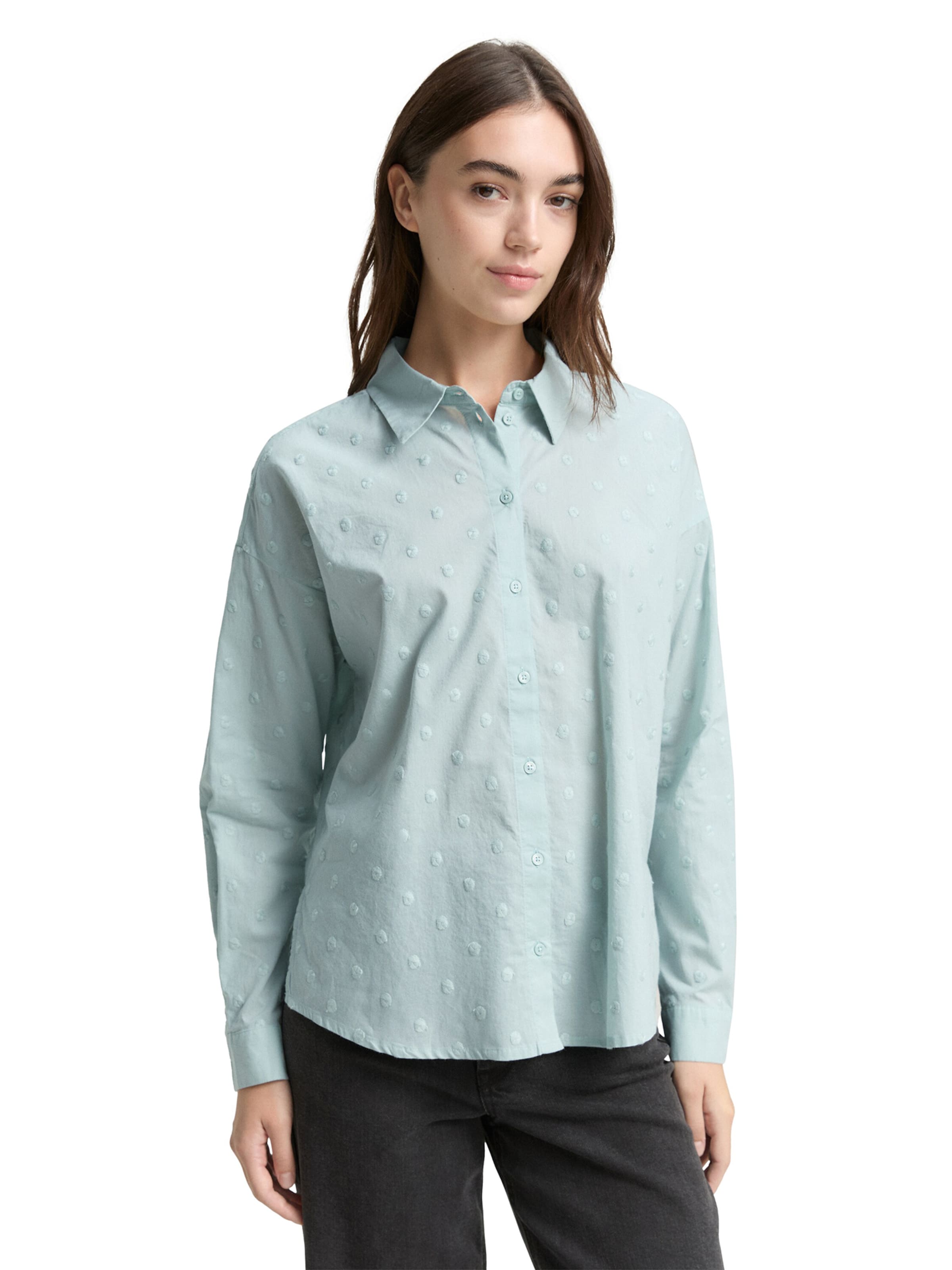 TOM TAILOR DENIM Blouse in Blue: front