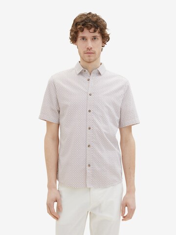 TOM TAILOR Regular fit Button Up Shirt in White: front