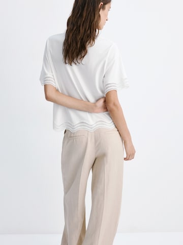Tricou 'Ona' de la MANGO pe alb