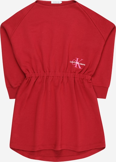 Calvin Klein Jeans Obleka | svetlo roza / krvavo rdeča / bela barva, Prikaz izdelka