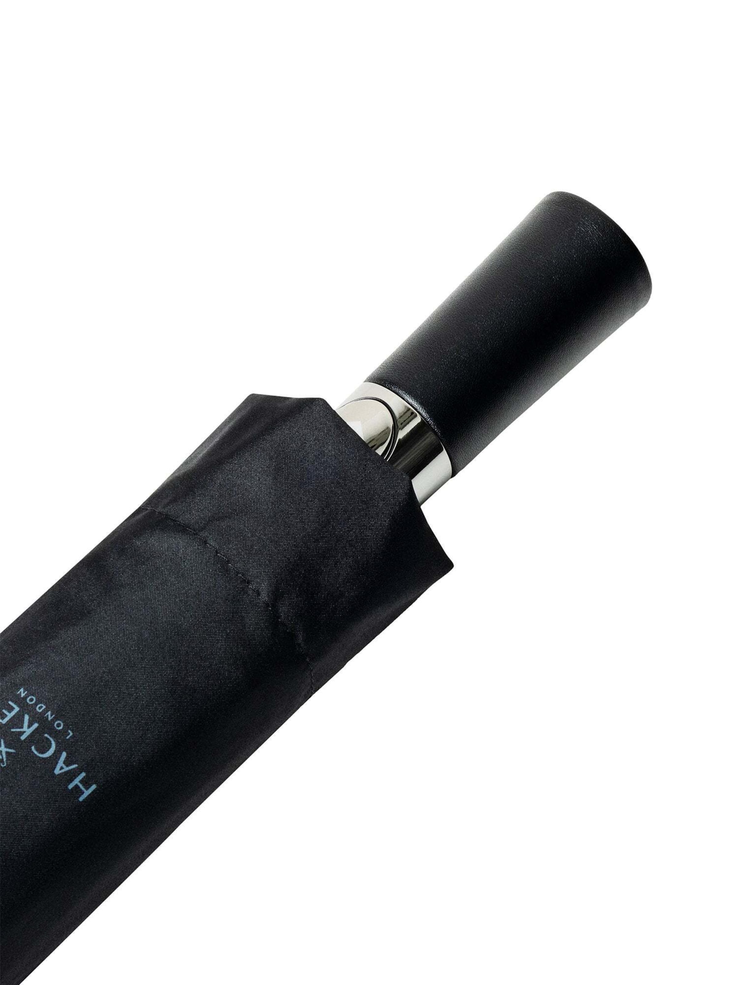 Hackett London Regenschirm 'AUTO O&C FOLD UMB' in Schwarz