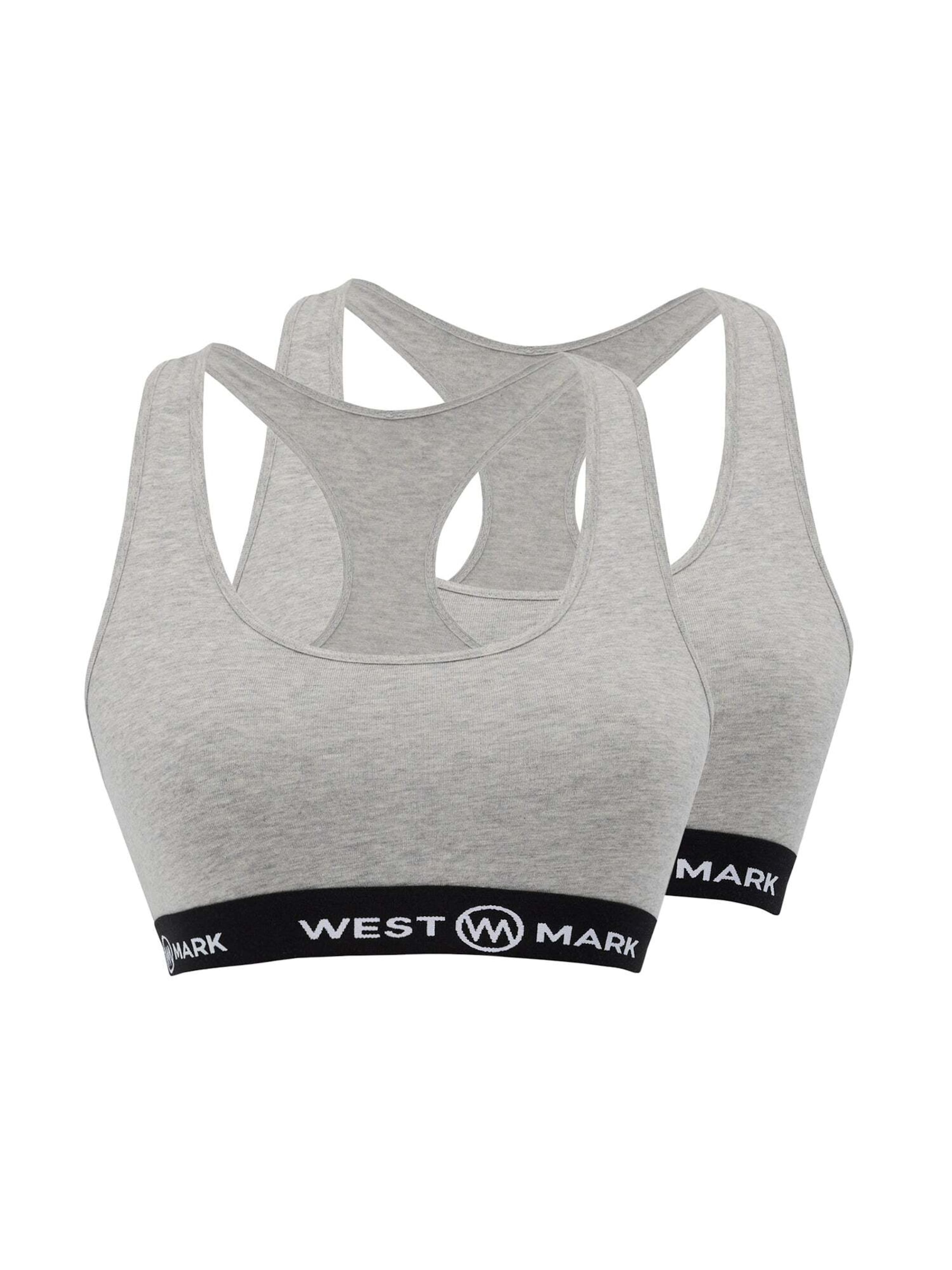Bustier Soutien-gorge de sport WESTMARK LONDON en gris : devant