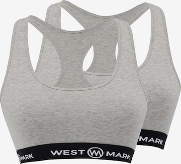 Bustino Reggiseno sportivo di WESTMARK LONDON in grigio: frontale