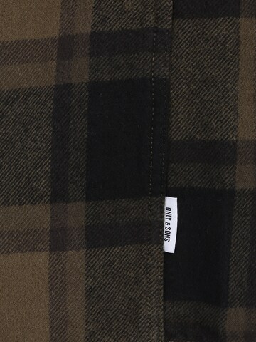 Only & Sons Regular fit Overhemd 'Cedric' in Groen