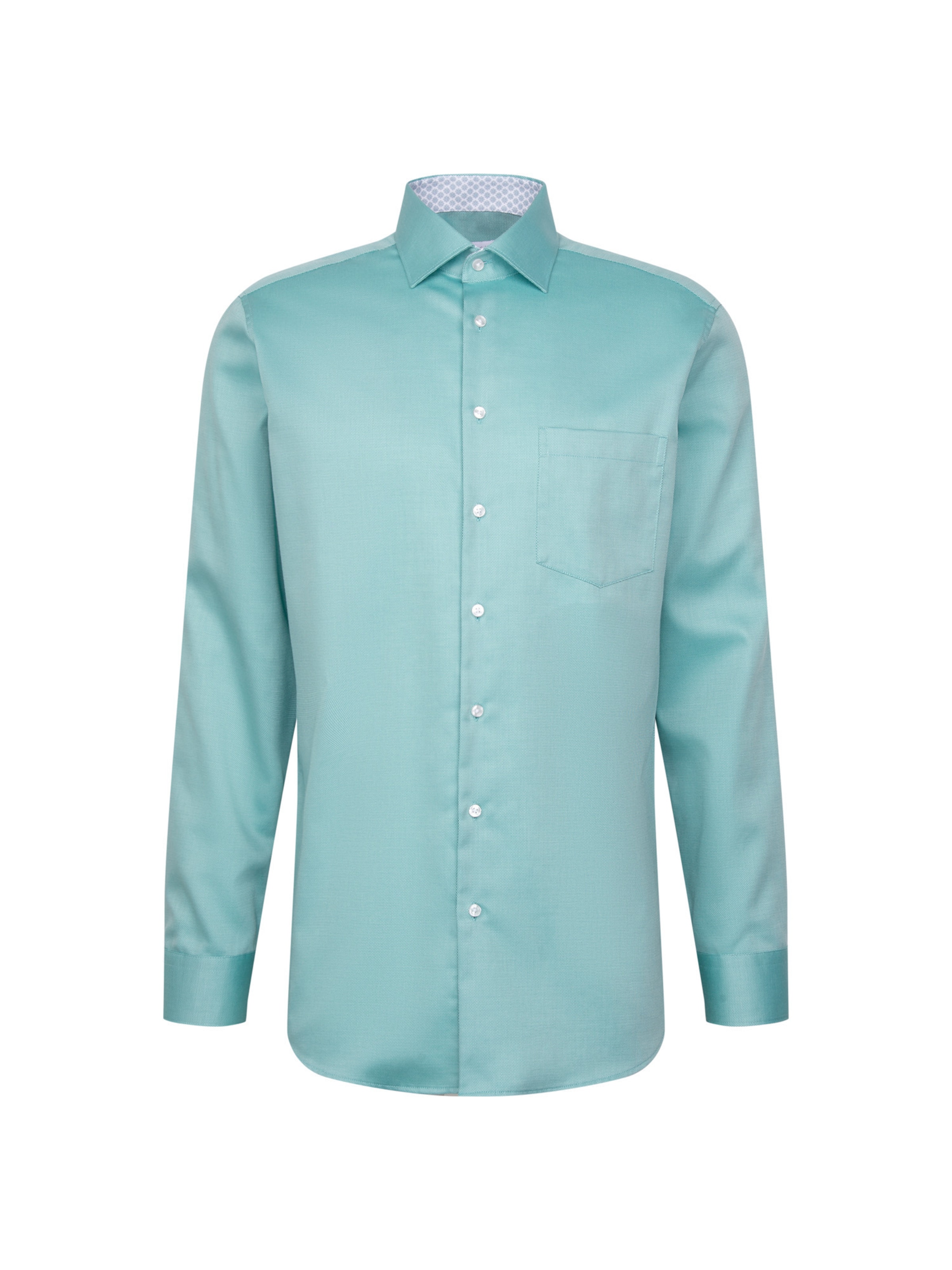 Coupe regular Chemise business 'Schwarze Rose' SEIDENSTICKER en vert : devant