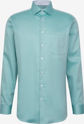 Coupe regular Chemise business 'Schwarze Rose' SEIDENSTICKER en vert : devant