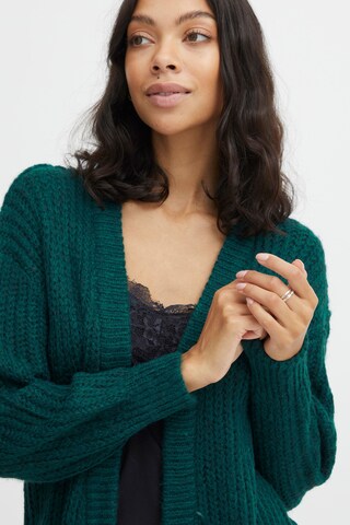 b.young Knit Cardigan in Green