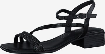 TAMARIS Páskové sandály – černá: přední strana