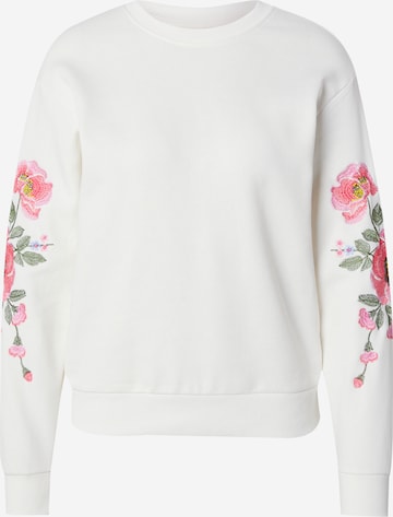 JDY Sweatshirt 'JDYPARIS' in White: front