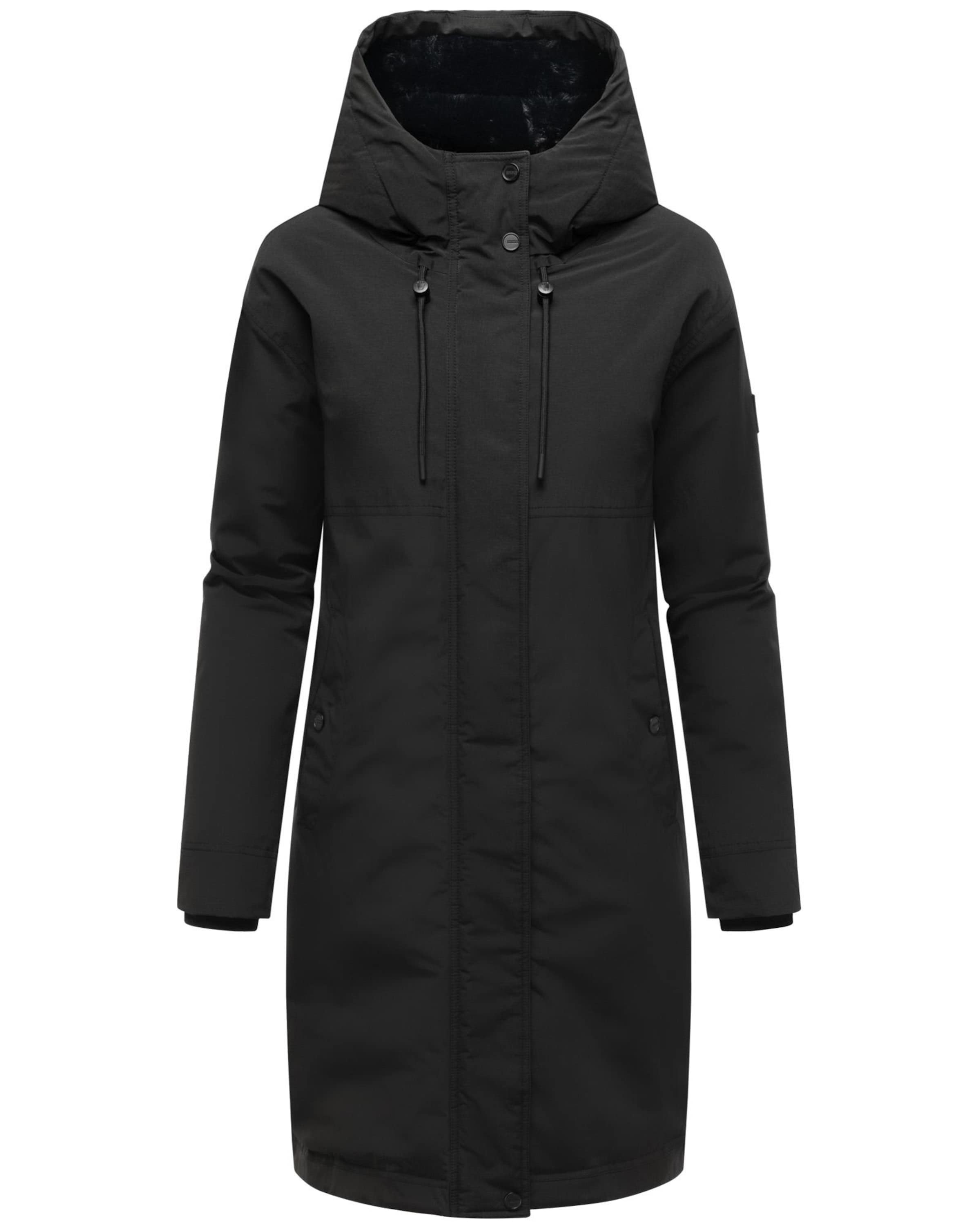 Manteau d’hiver 'Hageltanz 14' NAVAHOO en noir : devant