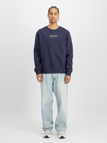 ALPHA INDUSTRIES Sweatshirt in Blau: Vorderseite