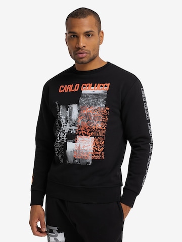 Carlo Colucci Sweatshirt 'Ciprani' in Schwarz: predná strana