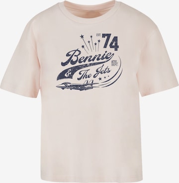 F4NT4STIC T-Shirt 'Elton John Bennie And The Jets' in Pink: predná strana