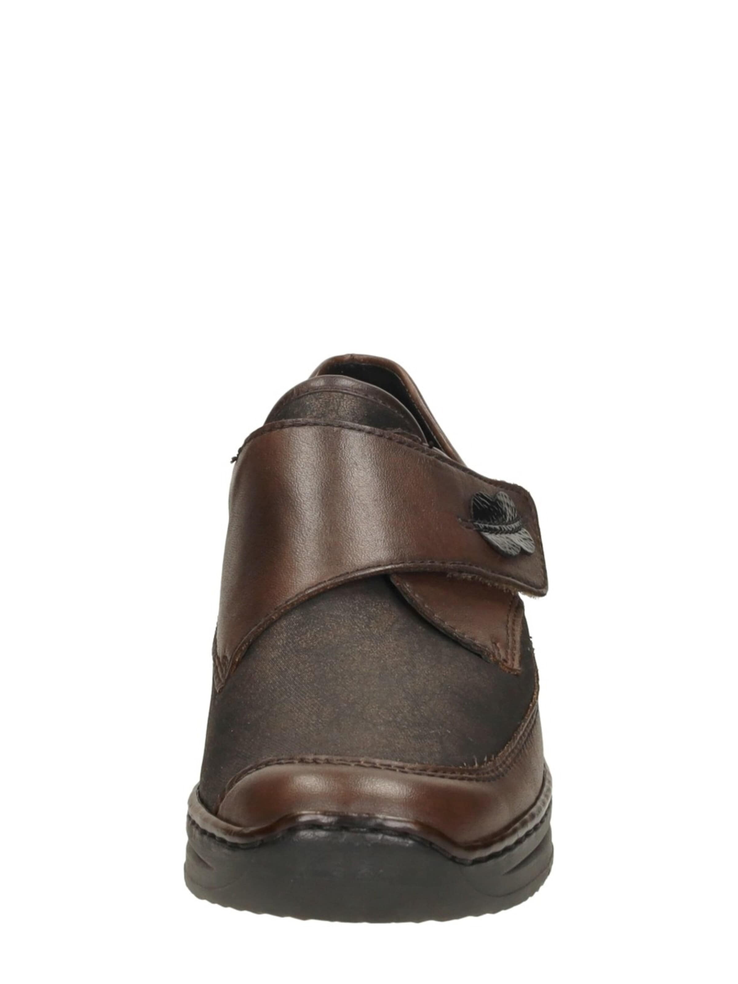 Rieker Slip-ons 'Klittenband' in Brown