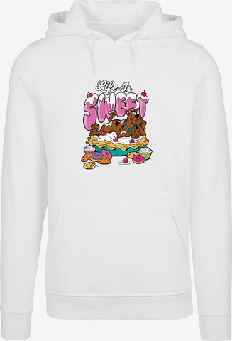 F4NT4STIC Sweatshirt 'Life Is Sweet' in White: front