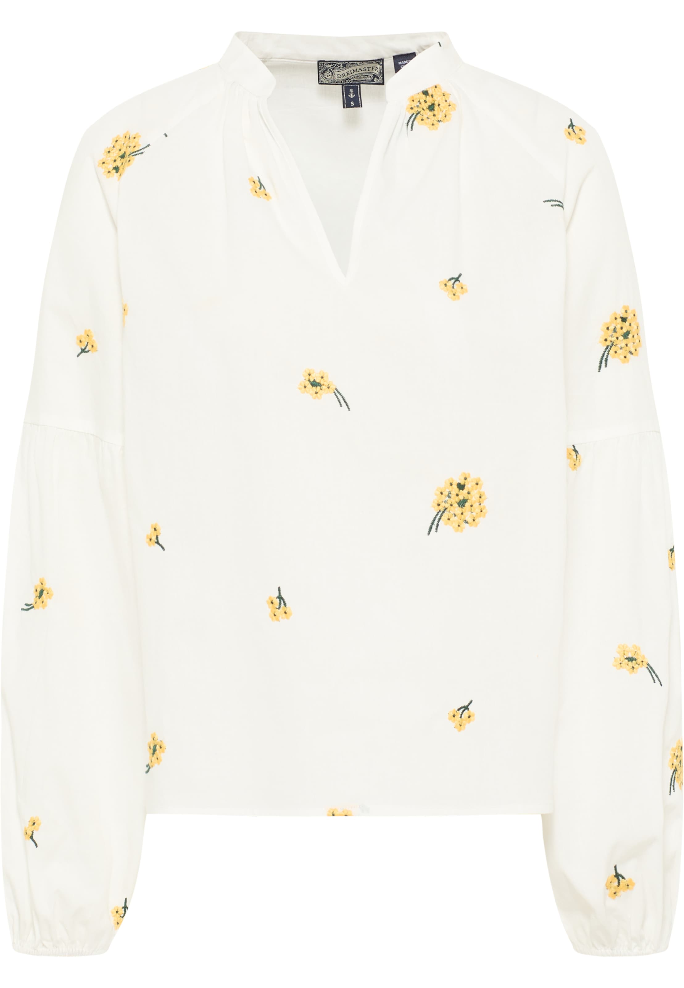 balts DreiMaster Vintage Blūze: no priekšpuses