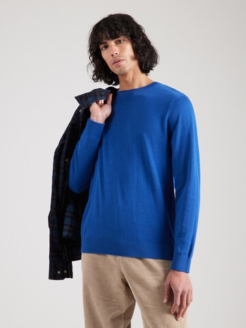 SELECTED HOMME Pulóver 'SLHBERG' - kék: elől