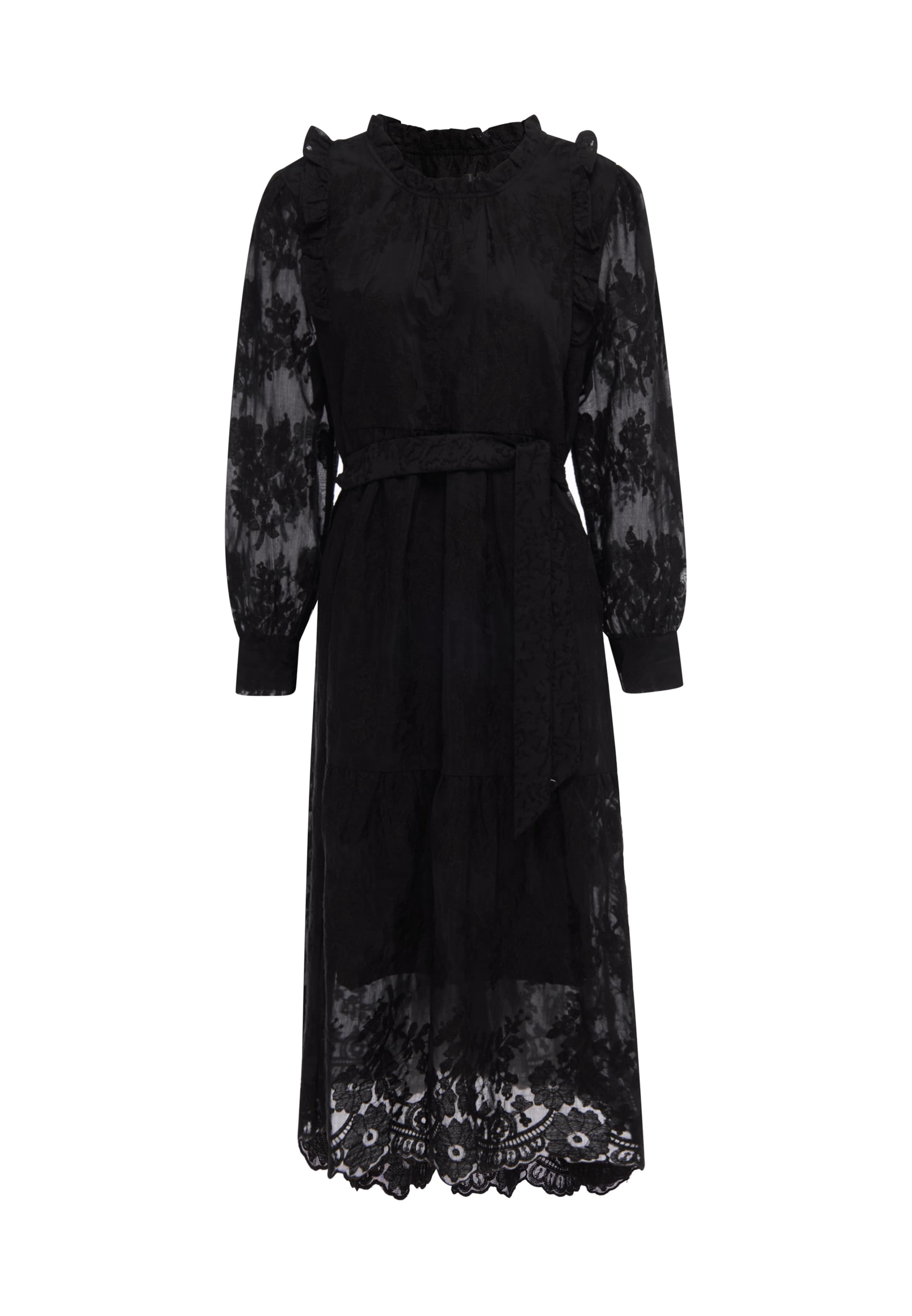 Robe Usha en noir : devant