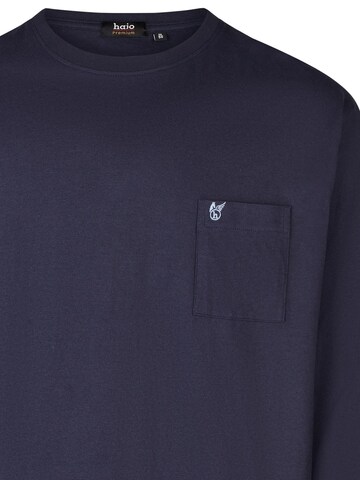 HAJO Pyjamas lang 'Premium Cotton' i blå