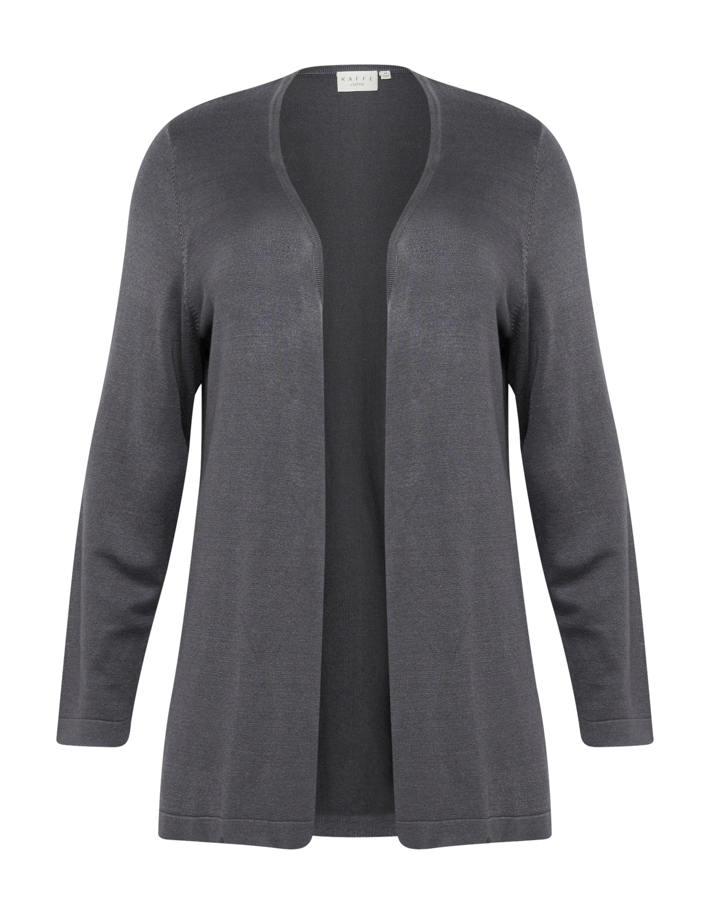 KAFFE CURVE Strickjacke 'Farsia' in Grau: Vorderseite