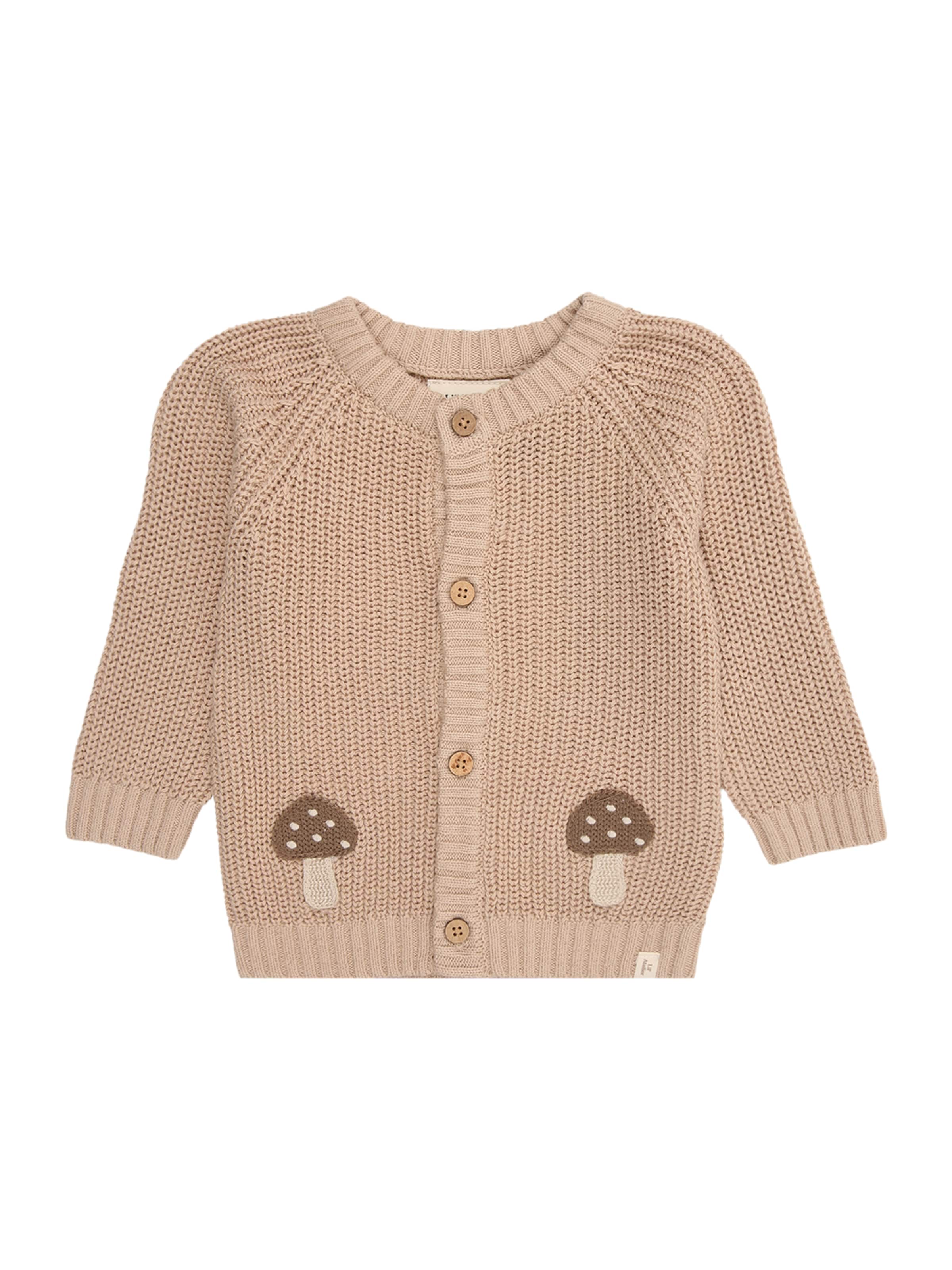 Lil'Atelier Knit cardigan 'NBMEMLEN' in Beige: front