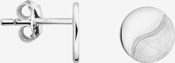 Sofia Milani Ohrringe 'Brushed Yin Yang' in Silber: Vorderseite