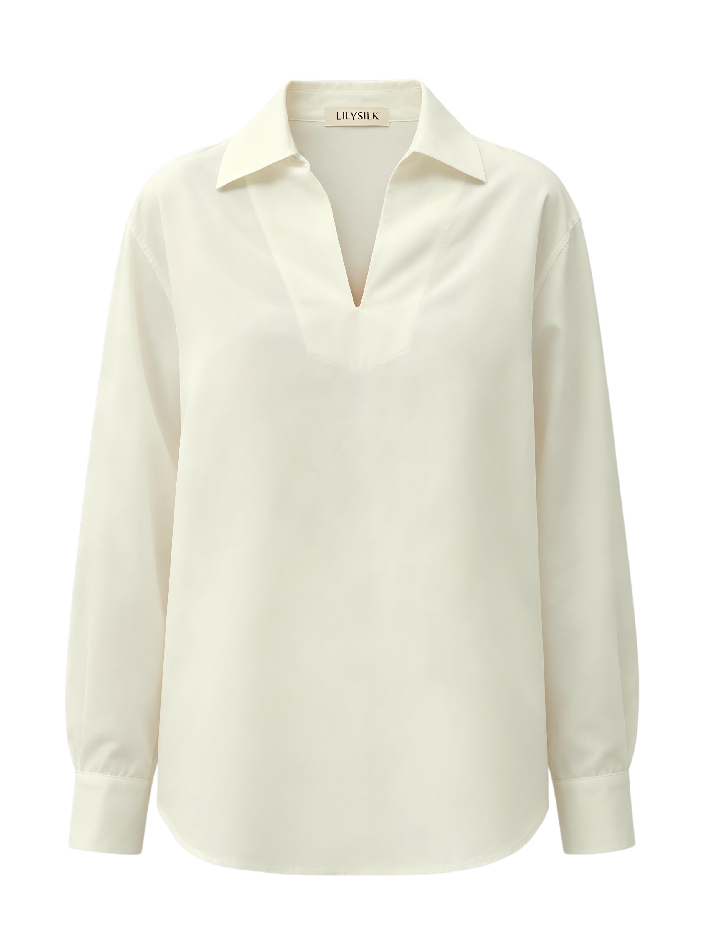 Camicia da donna di Lilysilk in bianco: frontale