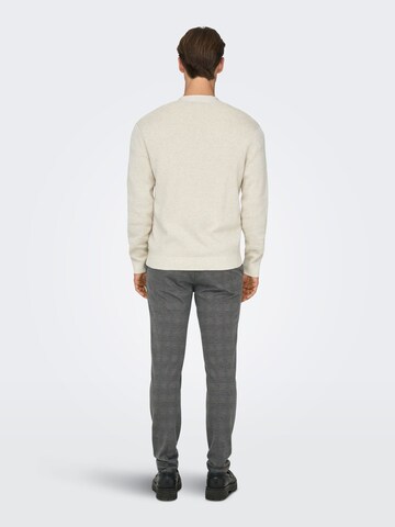 Only & Sons Knit Cardigan 'ONSting' in White