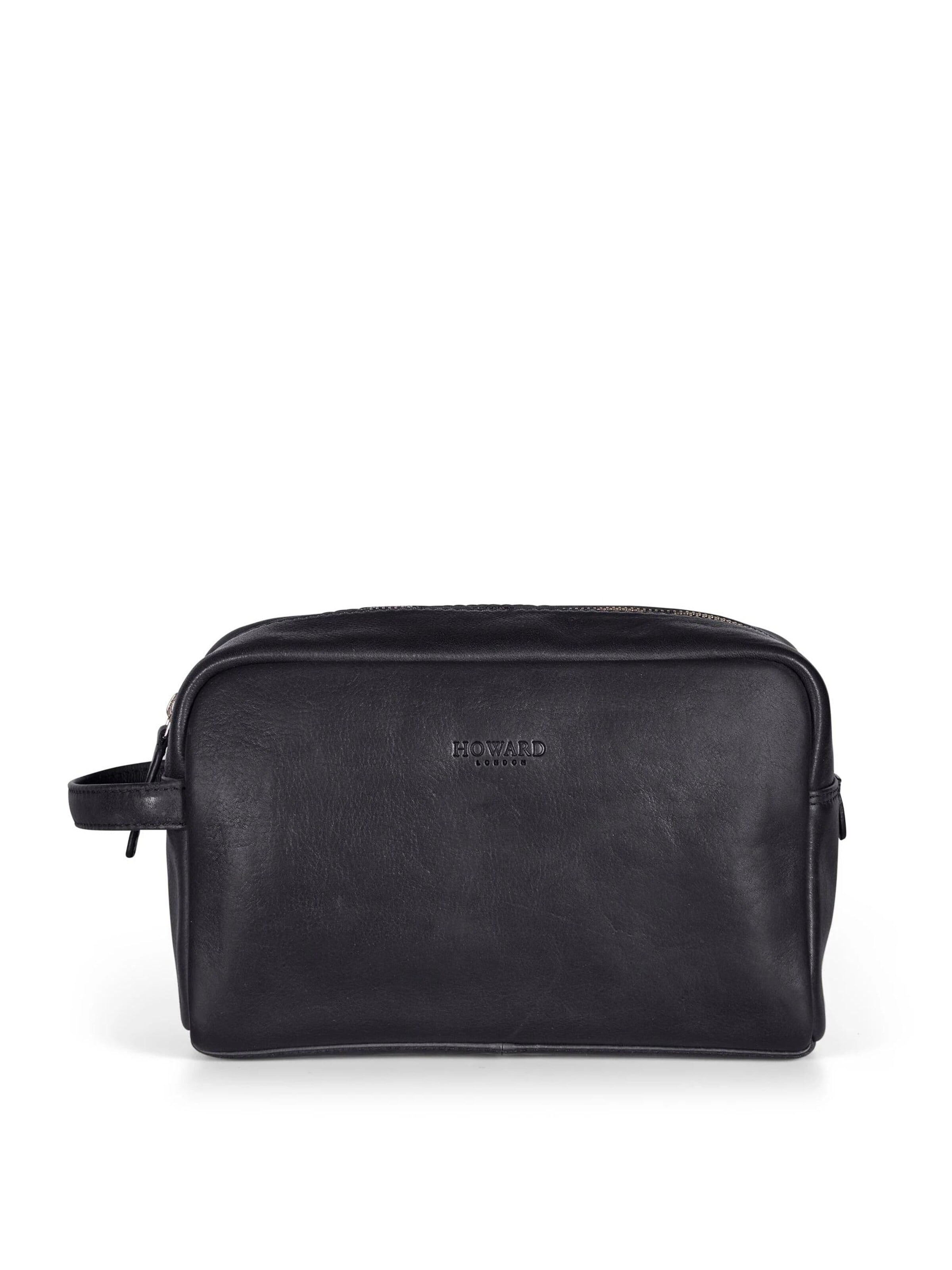 Trousses de toilette 'Washbag Easton Black' Howard London en noir : devant