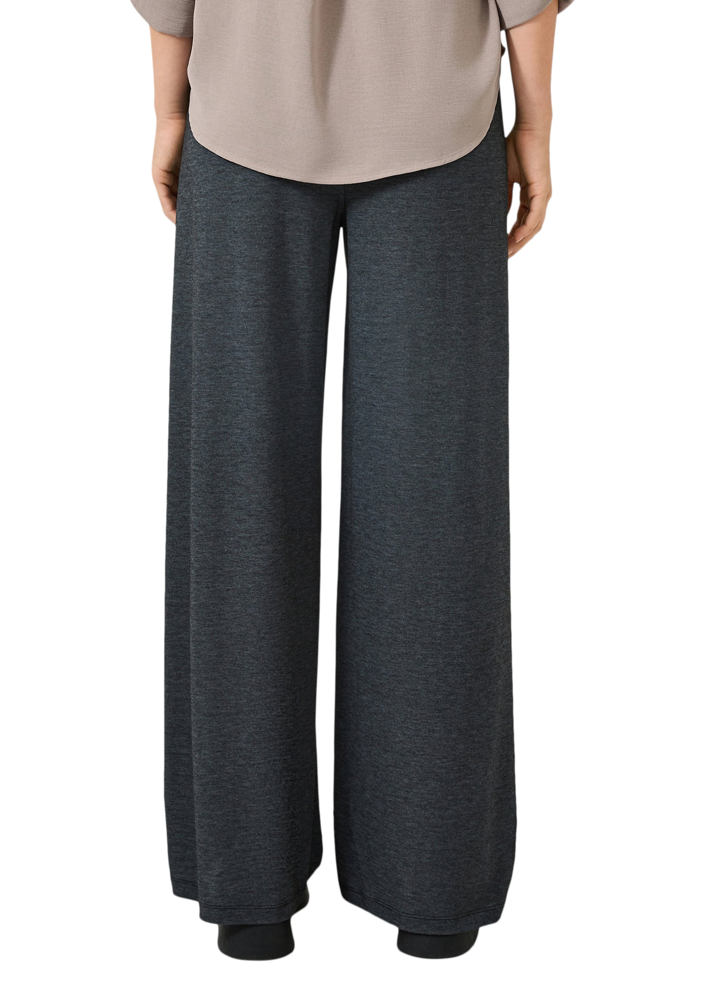 Wide Leg Pantalon à pince QS en gris