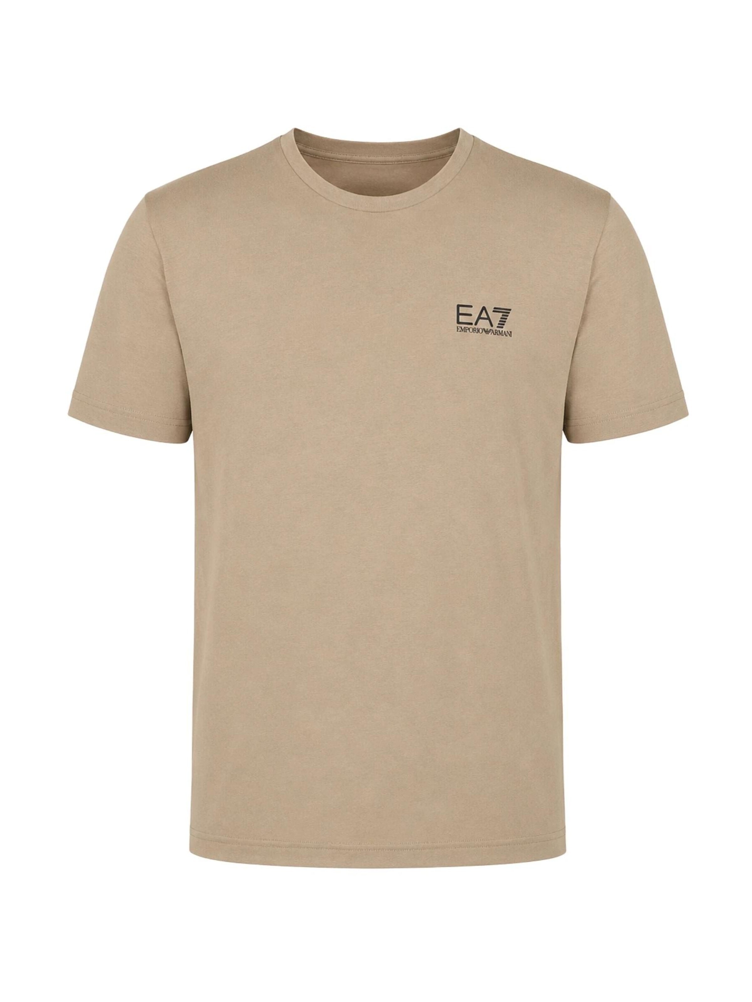 EA7 Emporio Armani Shirt 'JERSEY T-SHIRT' in Beige: voorkant