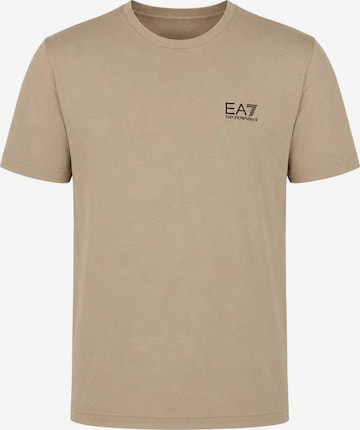 EA7 Emporio Armani Shirt 'JERSEY T-SHIRT' in Beige: voorkant