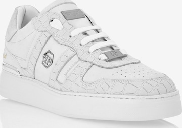 Philipp Plein - Sapatilhas baixas 'Cocco' em branco: frente