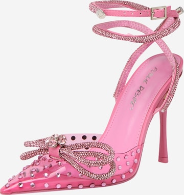 rozā Public Desire Vaļējas augstpapēžu kurpes: no priekšpuses