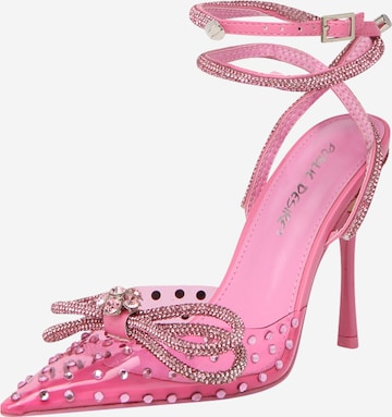 Public Desire Slingback Pumps in Pink: front