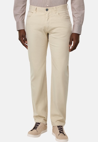 Coupe slim Pantalon Boggi Milano en beige : devant