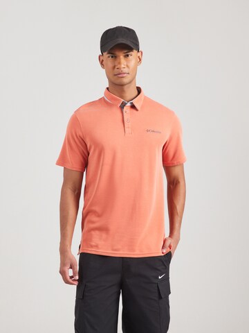Tricou funcțional 'Nelson Point™' de la COLUMBIA pe portocaliu: față